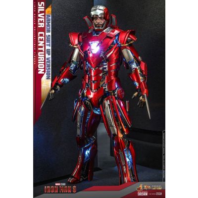 Iron Man 3 figurine Movie Masterpiece 1/6 Silver Centurion (Armor Suit Up Version) 32 cm